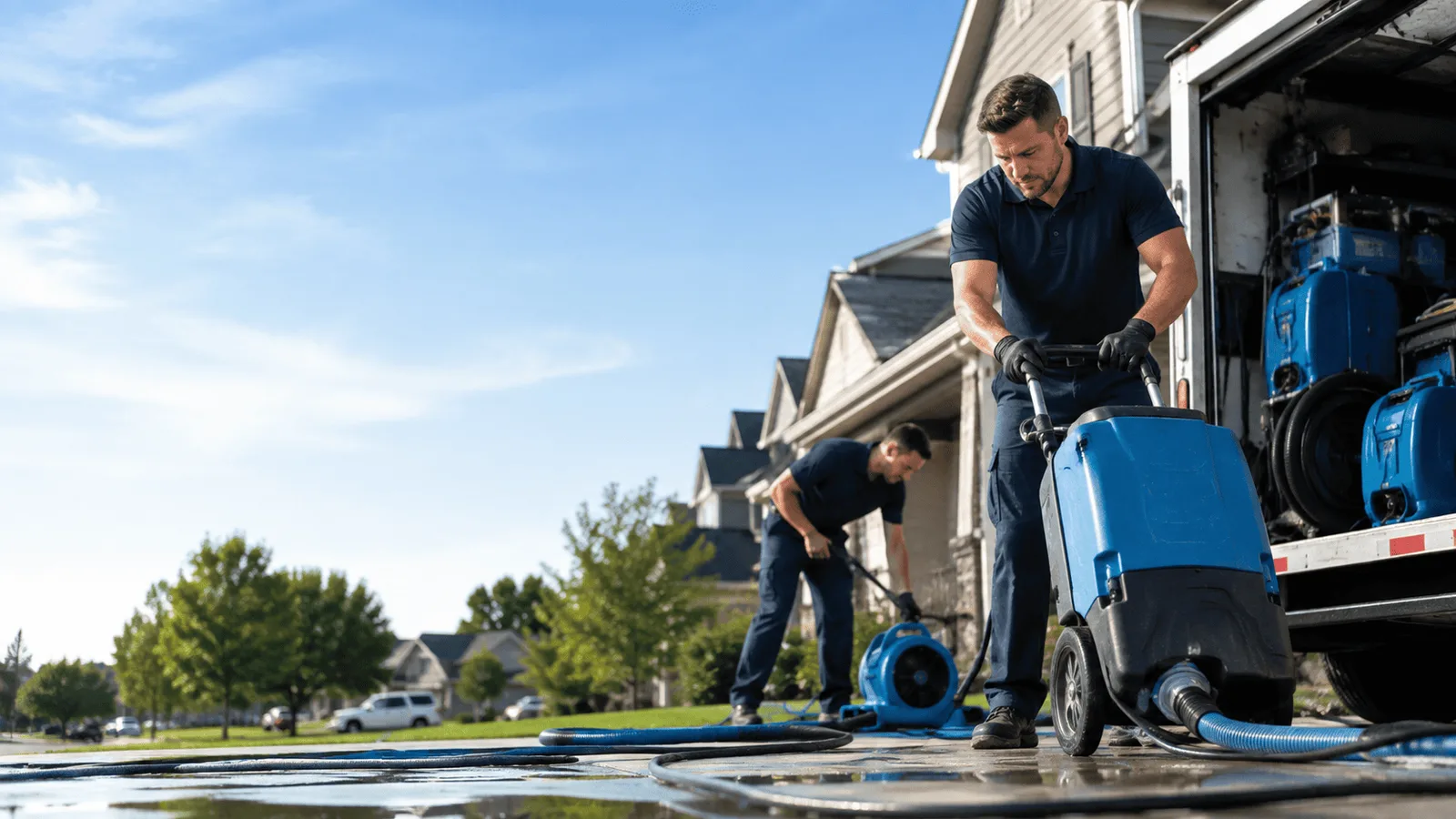 Dehumidification being performed in Ruffs Dale, PA